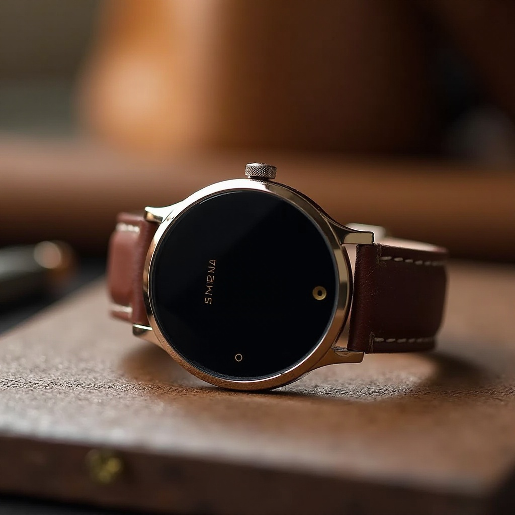 smartwatch mit lederarmband